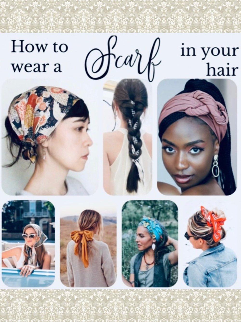 How to Wear a Scarf in Your Hair